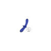 Gode en verre borosilicaté massif bleu Double Crystal Satisfyer 